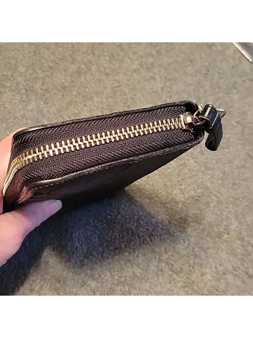 EUC Coach Legacy full zip wallet with glitter stripe - Picture 4 of 10